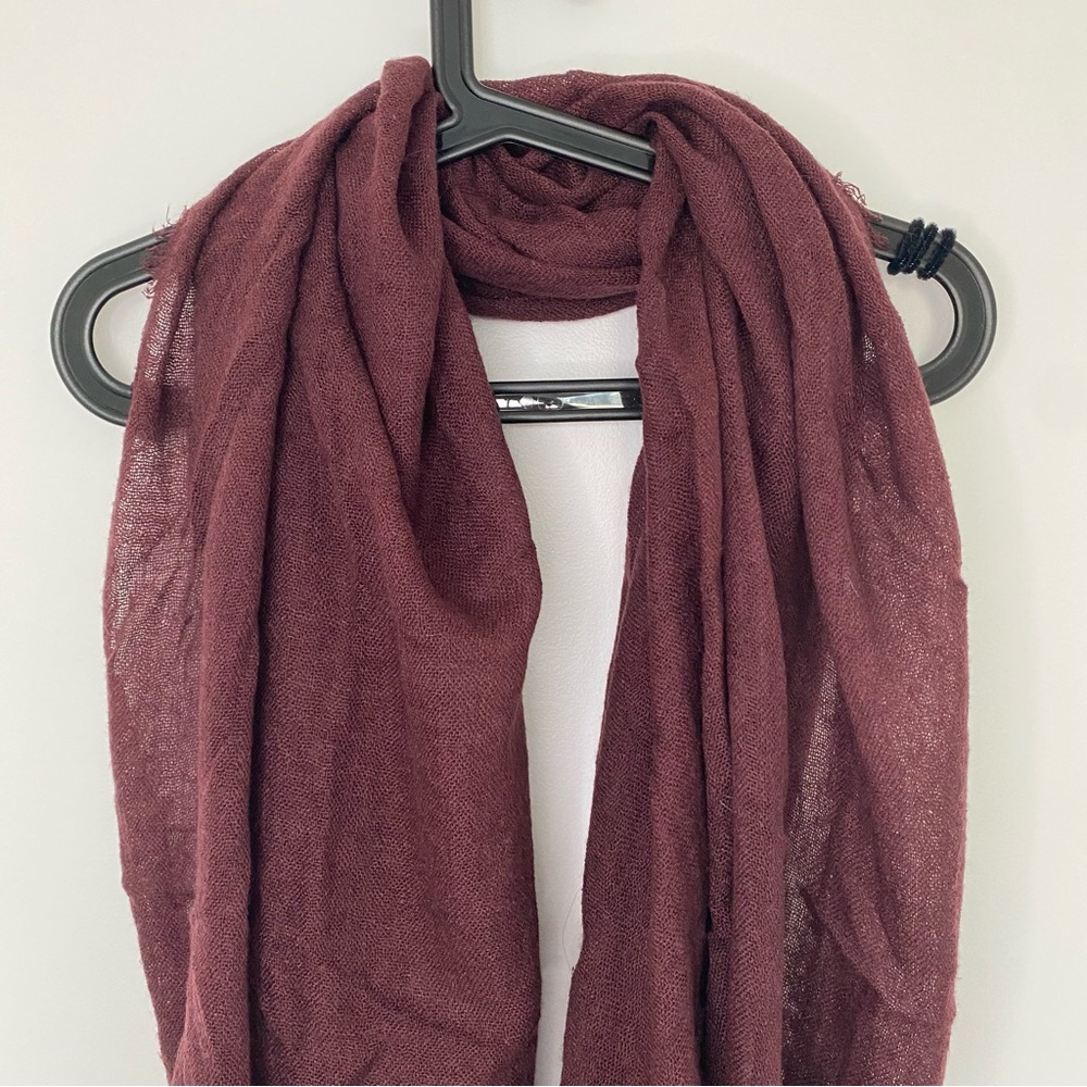Extra Wide Maroon Infinity Scarf